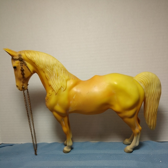 Extremely RARE 1970 Breyer Palomino Western Horse w/Hump Original Metal Reins - Picture 8 of 16